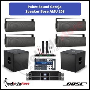 Paket Sound Gereja Speaker Bose AMU 208 | 4 Speaker dan Sub Bose